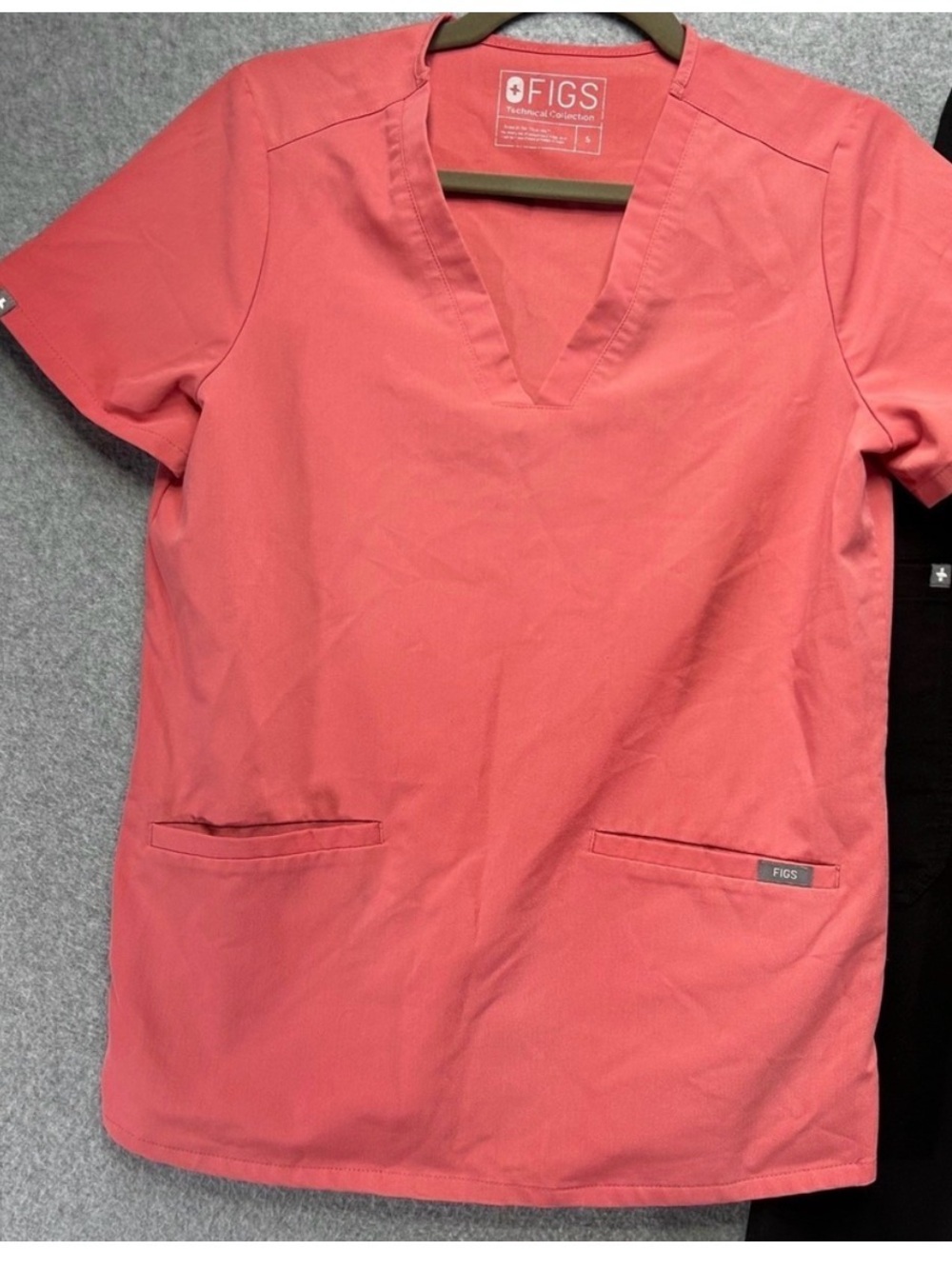 FIGS Coral V-Neck Medical Scrub Top
